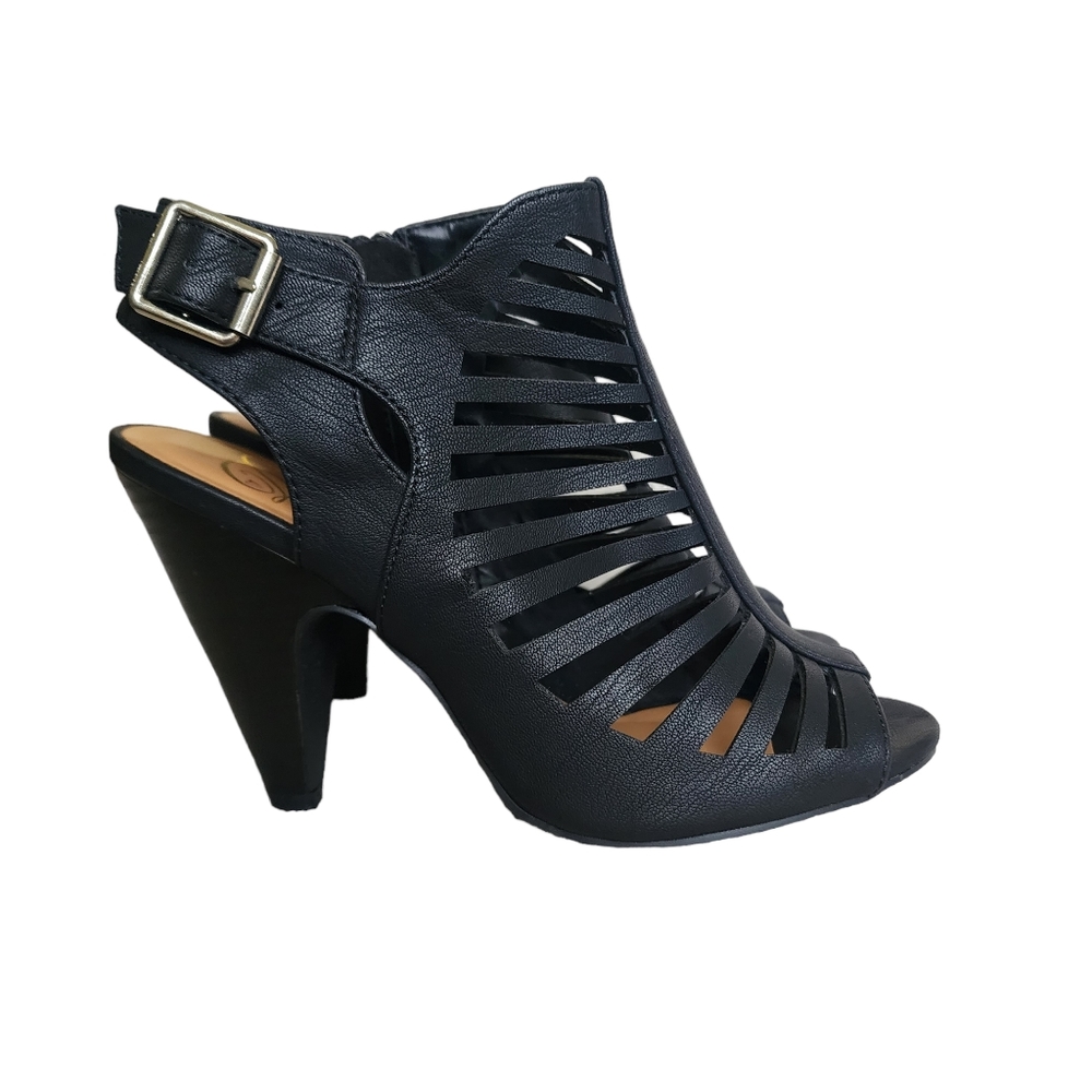 My Delicious Shaky-S Women's Fashion Open Toe Ankle Strap Buckle Chunky Heels